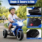 Costway Kids Ride on Motorcycle 6V Battery Powered Mini Electric Motorbike with LED Lights Navy/Pink/Red/Black