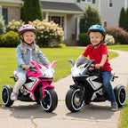 Costway Kids Ride on Motorcycle 6V Battery Powered Mini Electric Motorbike with LED Lights Navy/Pink/Red/Black