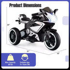 Costway Kids Ride on Motorcycle 6V Battery Powered Mini Electric Motorbike with LED Lights Navy/Pink/Red/Black