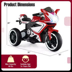 Costway Kids Ride on Motorcycle 6V Battery Powered Mini Electric Motorbike with LED Lights Navy/Pink/Red/Black