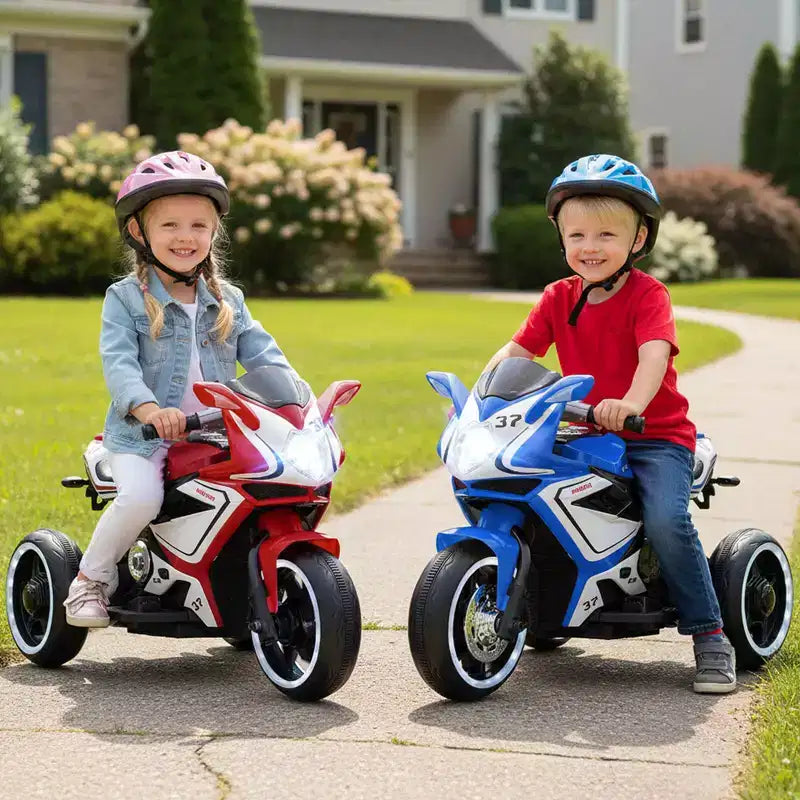 Costway Kids Ride on Motorcycle 6V Battery Powered Mini Electric Motorbike with LED Lights Navy/Pink/Red/Black