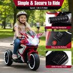 Costway Kids Ride on Motorcycle 6V Battery Powered Mini Electric Motorbike with LED Lights Navy/Pink/Red/Black