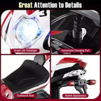 Costway Kids Ride on Motorcycle 6V Battery Powered Mini Electric Motorbike with LED Lights Navy/Pink/Red/Black