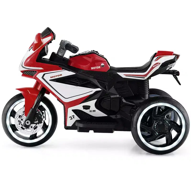 Costway Kids Ride on Motorcycle 6V Battery Powered Mini Electric Motorbike with LED Lights Navy/Pink/Red/Black