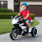 Costway Kids Ride on Motorcycle 6V Battery Powered Mini Electric Motorbike with LED Lights Navy/Pink/Red/Black