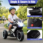 Costway Kids Ride on Motorcycle 6V Battery Powered Mini Electric Motorbike with LED Lights Navy/Pink/Red/Black