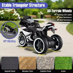 Costway Kids Ride on Motorcycle 6V Battery Powered Mini Electric Motorbike with LED Lights Navy/Pink/Red/Black