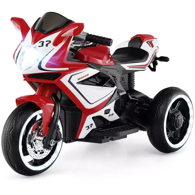 Costway Kids Ride on Motorcycle 6V Battery Powered Mini Electric Motorbike with LED Lights Navy/Pink/Red/Black