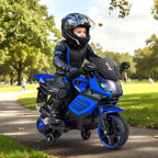 Costway 6V Kids Motorcycle with Music, Horn, Detachable Training Wheels & LED Headlights Pink/Red/Navy/White