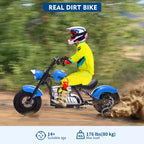 COZONY 36V Kids Electric Dirt Bike, 350W Brushless Motor, 16.5 MPH, with Training Wheels