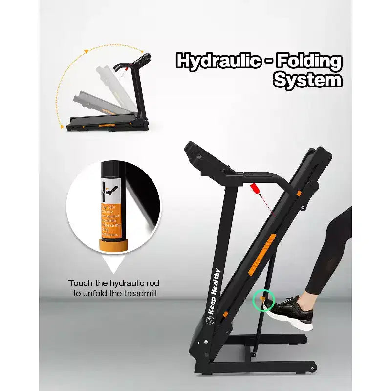 FYC 330lb Weight Capacity 3.5HP Folding Treadmill for Home with Incline Portable Electric Treadmill