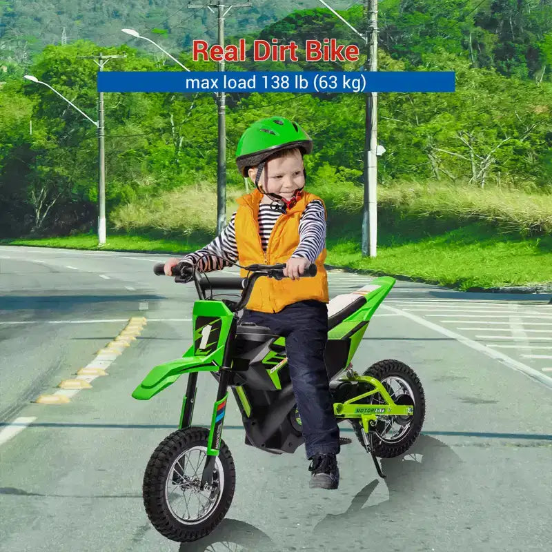 COZONY 24V Kids Electric Motorcycle, 250W Motor, Adjustable Speed to 13.6 MPH, Pneumatic Tires, Non-Slip Handle