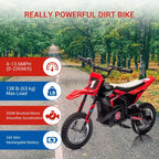 COZONY 24V Kids Electric Motorcycle, 250W Motor, Adjustable Speed to 13.6 MPH, Pneumatic Tires, Non-Slip Handle