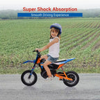 COZONY 24V Kids Electric Motorcycle, 250W Motor, Adjustable Speed to 13.6 MPH, Pneumatic Tires, Non-Slip Handle