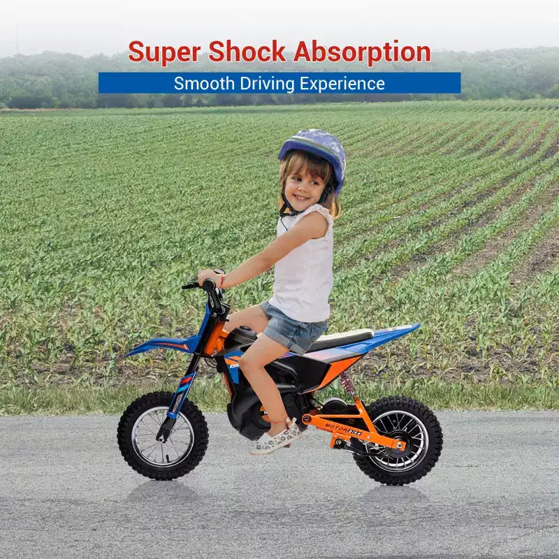 COZONY 24V Kids Electric Motorcycle, 250W Motor, Adjustable Speed to 13.6 MPH, Pneumatic Tires, Non-Slip Handle
