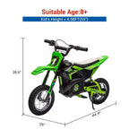 COZONY 24V Kids Electric Motorcycle, 250W Motor, Adjustable Speed to 13.6 MPH, Pneumatic Tires, Non-Slip Handle