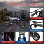 COZONY 36V Kids Electric Dirt Bike 15.5MPH Off-Road Ride-On, 350W Motor, 175 lb Max, Disc Brake, Headlight