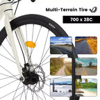 Whisen Road Bike, Lightweight Aluminum Frame, Disc Brakes, 16-Speed, Fast Acceleration, Suitable for Men and Women