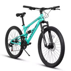 Whisen 26 Inch Steel Frame Shock Fork Plus Shock Absorber 21-speed Unisex Mountain Bike