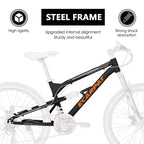 Whisen 26 Inch Steel Frame Shock Fork Plus Shock Absorber 21-speed Unisex Mountain Bike