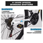 Hykolity 29 inch Mountain Bike 29r MTB Sport Bicycle Large Bike Full Suspension Lightweight Outdoor Cycling for Adult Men Woman - Pale White