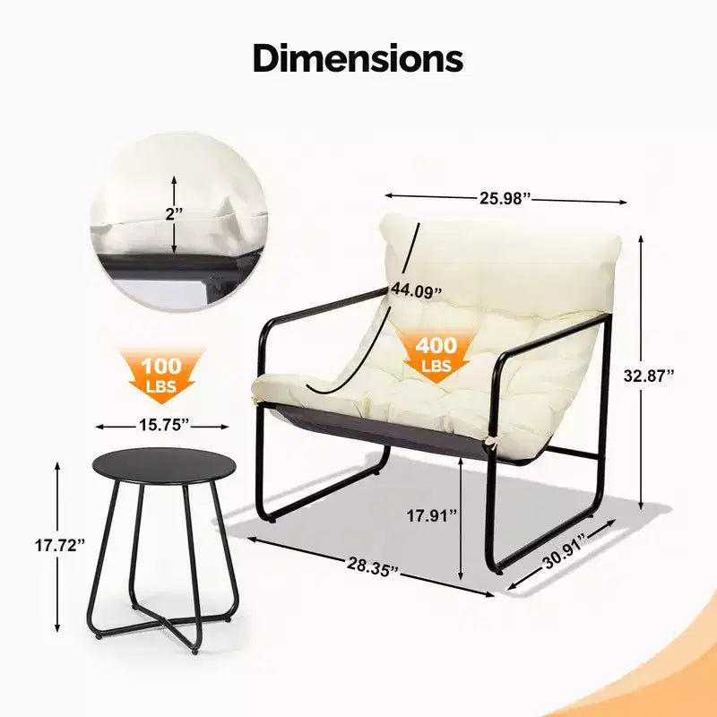 3 Piece Patio Bistro Set