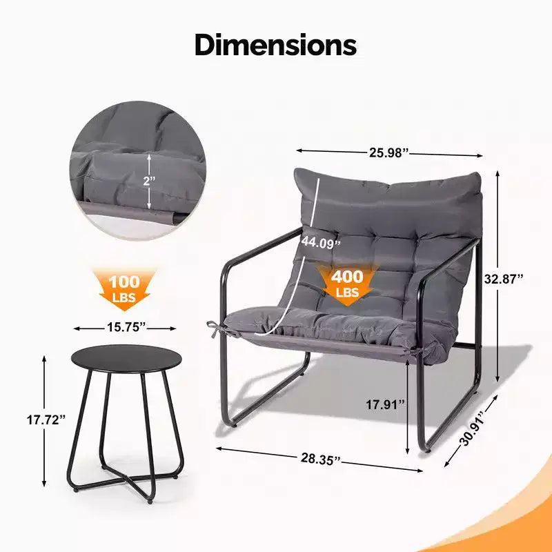 3 Piece Patio Bistro Set