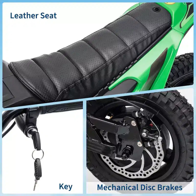 24V Electric Dirt Bike, 350w Kids Motorcycle, 13.67 Mph, Ride on Motorcycle with Rear Wheel Suspension, 12 Miles Range, Grip Throttle, Music