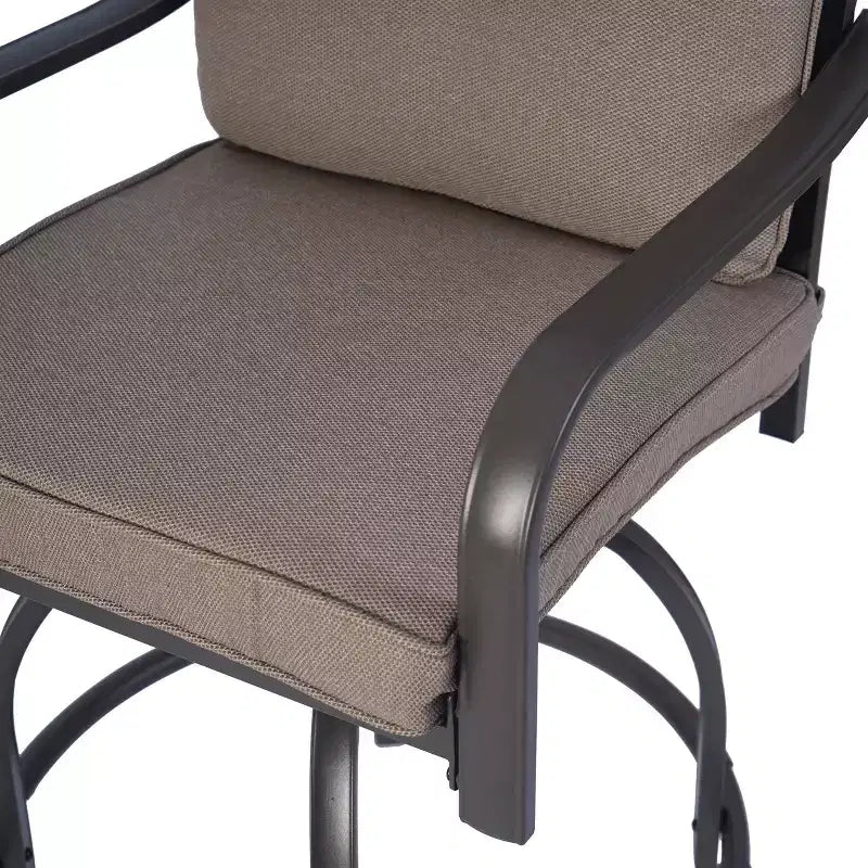 Kozyard 2Pack Isabella High Swivel Bar Stools/Chair Set for Home Patio, Back Yard, Cafes, Bistro, Restaurants and Chic Bars