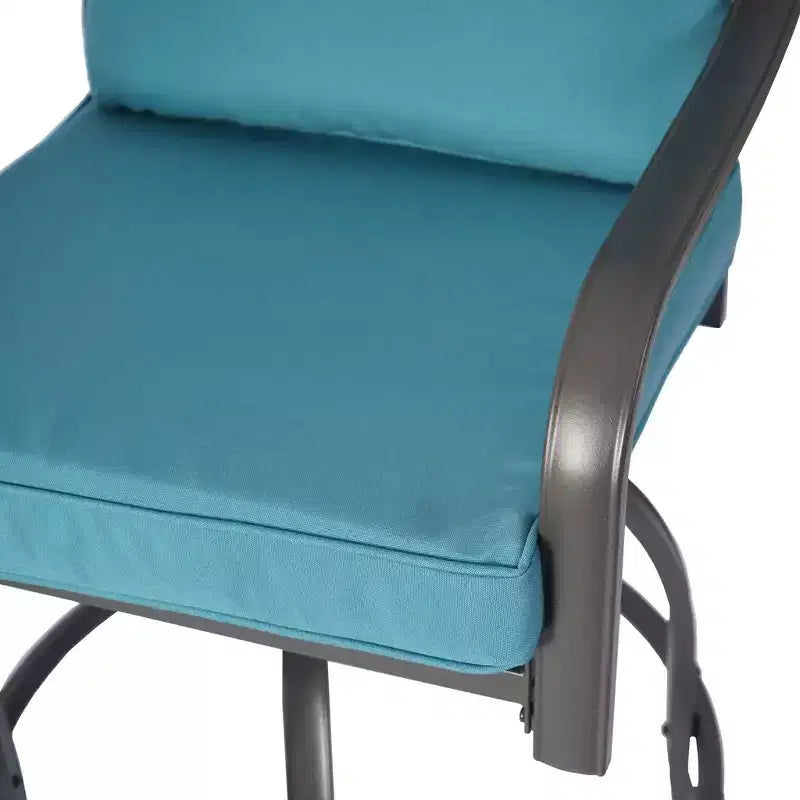 Kozyard 2Pack Isabella High Swivel Bar Stools/Chair Set for Home Patio, Back Yard, Cafes, Bistro, Restaurants and Chic Bars
