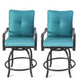 Kozyard 2Pack Isabella High Swivel Bar Stools/Chair Set for Home Patio, Back Yard, Cafes, Bistro, Restaurants and Chic Bars