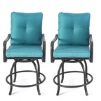 Kozyard 2Pack Isabella High Swivel Bar Stools/Chair Set for Home Patio, Back Yard, Cafes, Bistro, Restaurants and Chic Bars