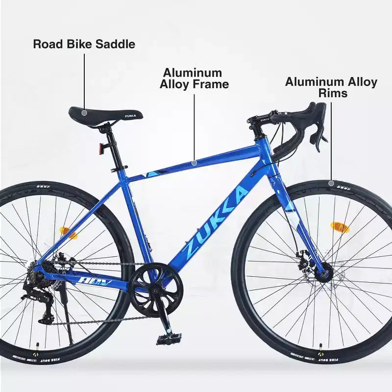 Whisen 28 Road Bike, Adult Outdoor Bicycle with 7 Speed ,Aluminum Alloy Frame for Men Women
