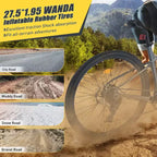 Whisen 27.5 Mountain Bike with 8 Speed Rear Derailleur, Front Suspension, Steel Frame