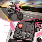 12V Kids Motorcycle, Electric Motorcycle for Kids with Safety Assist Wheels, Spring Suspension, Twist Grip Throttle, Max Speed 3 Mph