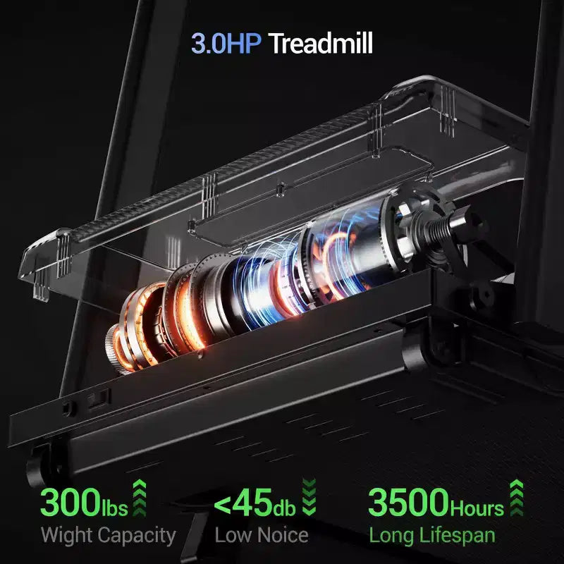 15% Incline Treadmill with Handle, 3-in-1 Portable Treadmills for Home and Office, Foldable Treadmills with 220 Lbs Weight Capacity