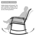Celebalcony 3 Piece Outdoor Rocking Bistro Set, Textilene Fabric Rocker Chairs Conversation Set with Table for Garden, Balcony, Poolside