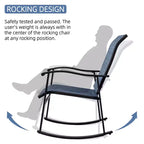 Celebalcony 3 Piece Outdoor Rocking Bistro Set, Textilene Fabric Rocker Chairs Conversation Set with Table for Garden, Balcony, Poolside