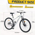 Okak 29IN Single Speed Mountain Bike, Adult Bike with Steel Frame and Front Suspension, Mens Bike for Commuting, Travel, Mountain
