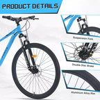 Okak 29IN Single Speed Mountain Bike, Adult Bike with Steel Frame and Front Suspension, Mens Bike for Commuting, Travel, Mountain