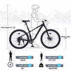 Okak 29IN Single Speed Mountain Bike, Adult Bike with Steel Frame and Front Suspension, Mens Bike for Commuting, Travel, Mountain