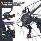 Okak 27.5IN Mountain Bike with Aluminum Alloy Frame, Kids Dirt Bike with 21 Speed Gear and Front Suspension, Bicycle for Kids and Adults