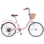 Okak 22IN Cruiser Bikes with Front Basket, Girls Bike with Steel Frame, V-Shape Brake and Comfort Saddles, Adult Bike for Girls and Women