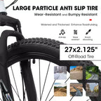 Okak 27IN Mountain Bike with Suspension Fork and Aluminum Frame, 21-Speed Dirt Bike with Disc Brake, Adult Bike for Men and Women