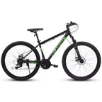 Okak 27IN Mountain Bike with Suspension Fork and Aluminum Frame, 21-Speed Dirt Bike with Disc Brake, Adult Bike for Men and Women