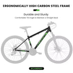 Okak 27IN Mountain Bike with Suspension Fork and Aluminum Frame, 21-Speed Dirt Bike with Disc Brake, Adult Bike for Men and Women