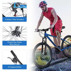 Okak 26IN Adult Bike with 24 Speed and Suspension Fork, Mountain Bike with KENDA Tires and Disk Brake, Fat Tire Bike for Men and Women