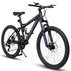 Okak 26IN Mountain Bike with Disc Brakes, 21-Speed Adult Bike with Durable Frame and Rear Dual Absorption, Bicycle for City Road Cycling