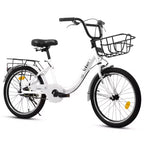 Okak 20IN Kids Bike with Lightweight Steel Frame, Kids Cruiser Bikes with Coaster Brake & V-Brake, Mini Bike with Chain Guard & Rear Rack