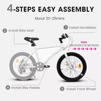 Okak 20IN Toddler Bike with 7-Speed and Steel Frame, Kids Bike with Dual Disc Brakes and 1.75IN Tires, Kids Cruiser Bikes for Boys & Girls